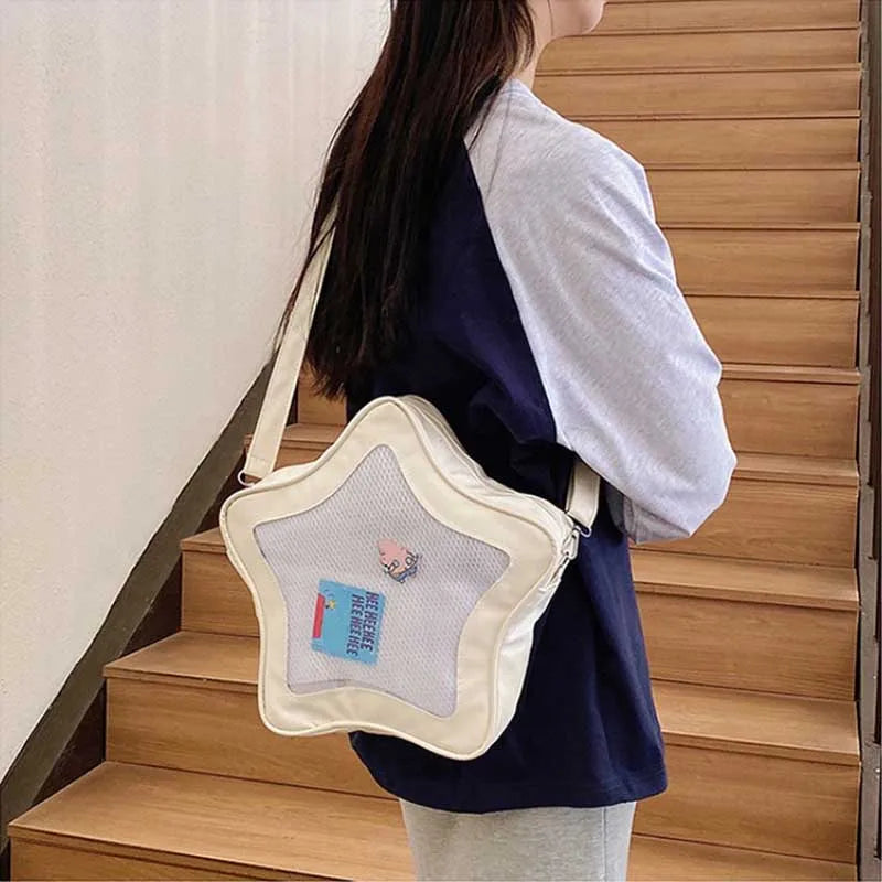 Japanese Style Minimalist Cute Aesthetic Shoulder Bag for Students Kawaii Crossbody Purse Street Fashion Ita Bags Handbags bolso